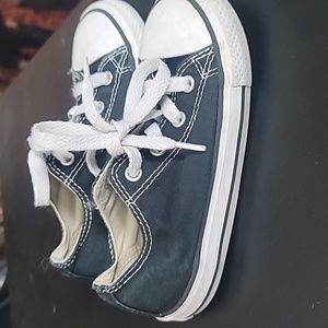 Boys Converse Shoes Size 9 Toddler Black and White